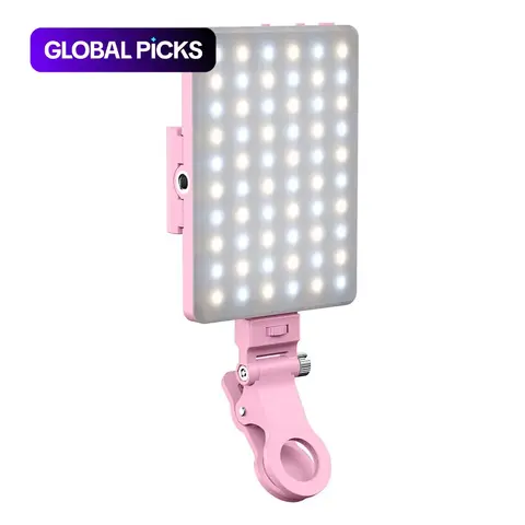 Portable Selfie Fill Light, Selfie Led Lights, Selfie Accessories, USB Rechargeable LED Clip-On Phone Light for iPhone and Android Phones, Ideal for Live Streaming, Makeup, and Vlog Photography, Selfie Panel Light #GLOBAL PICKS