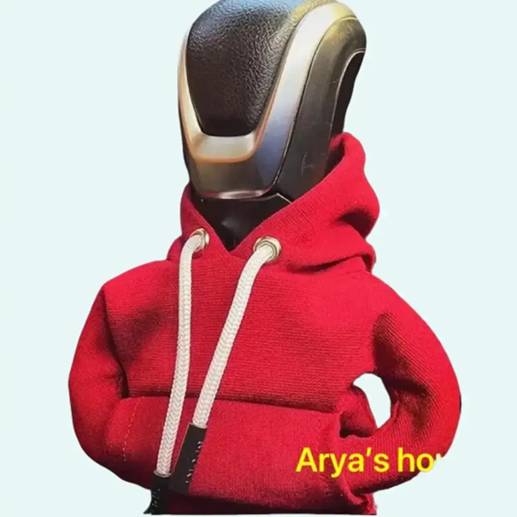 Car Gear Shift Knob Hoodie Cover,1 Piece Handbrake Decorative Button Cover,Universal Winter Warm Shift Knob Cover,Car Interior Decor,Car Accessories f