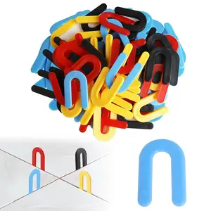 Tile Leveling System Tile Spacers 400 count,1/4+1/8+1/16+3/16 Inch Horseshoe Shim,U Shape Plastic Shims for Various Types Floor Wall