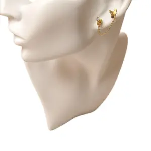 Lumière Leaf Chain Earrings