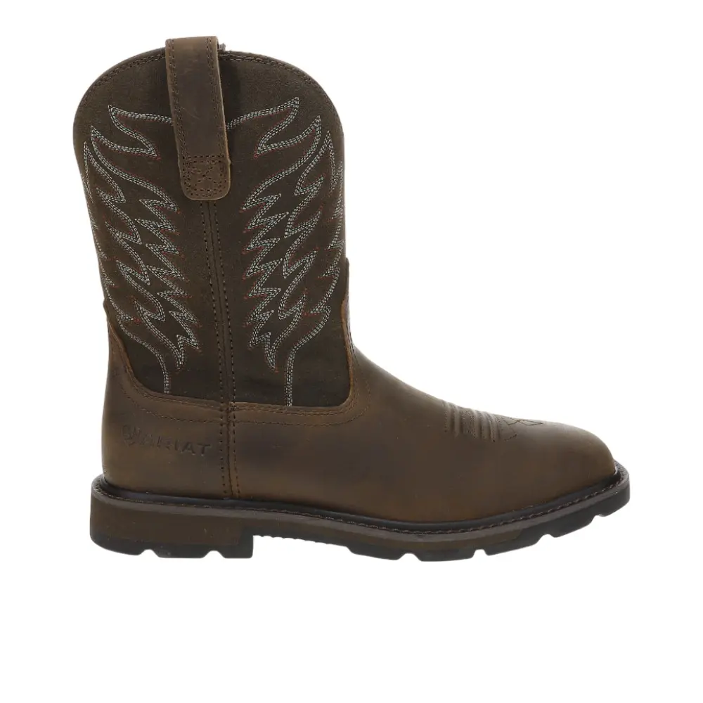 Ariat Mens Groundbreaker 10 Inch Electrical Soft Toe  Work/Duty - Brown