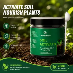 Soil Activator Powder, Organic Humic Acid & Beneficial Bacteria Blend, Improves Soil Structure, Reduces Compaction, Supports Root Development for Indoor Plants, Flowers & Vegetables