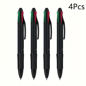 Retractable 4-Color Ballpoint Pens 4-Pack Smooth Writing Pens Multi-Purpose Multicolor Pens for Students, Teachers, Office Workers, Study Notes, Planners, Journals, Homework, Color-Coding & Everyday Writing