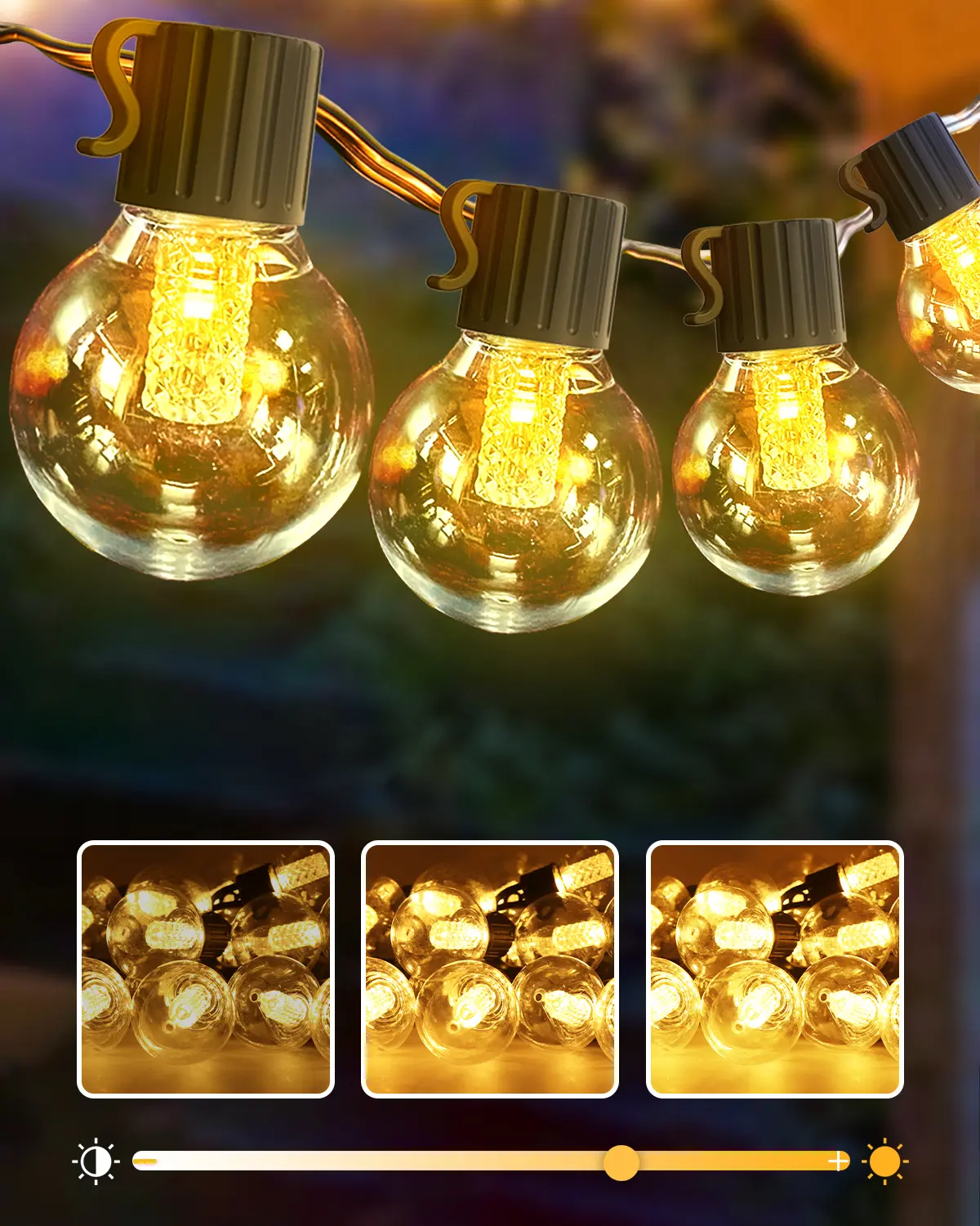 Avatar Controls Solar Lights Outdoor 50 Led String Lights with Remote,49 FT String Lights for 0utside,Dimmable 4 Modes,Timer,  Outdoor Lights for Patio Lamp Decorative