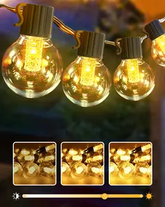 Avatar Controls Solar Lights Outdoor 50 Led String Lights with Remote,49 FT String Lights for 0utside,Dimmable 4 Modes,Timer,  Outdoor Lights for Patio Lamp Decorative