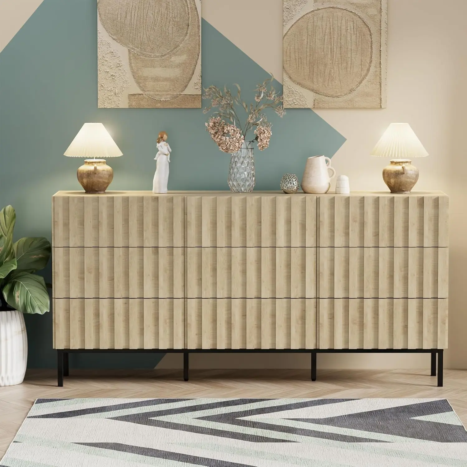 Ivory White （9 Drawer Dresser）