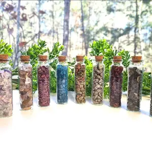 Crystal Chip Bottles | Crystals in Small Glass Apothecary Bottles, Custom Crystal Collection, Gemstone Chip Bottles, Mini Crystal Bottles, Natural assorted crystal chips gift set