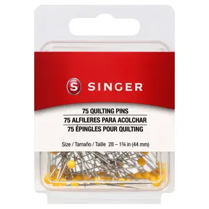 SINGER® 75 Ball Head Quilting Pins - Size 28, 1-3/4"