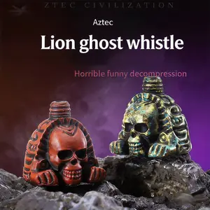 Aztec Death Whistle - Loud Screaming Skull Whistle, Handmade Mayan Sphinx Warrior whistle, Aztec War Whistle for Outdoor, Ritual & Collection, Unique Gift