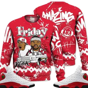 Retro 13 Chicago Sweatshirt, Chicago 13s Outfits, Meme Friday Streetwear Unisex Sneaker Matching Shirts