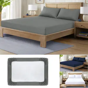 Deep Pocket Fitted Sheet Queen King Fully Elastic Fitted Sheets Bed Sheets