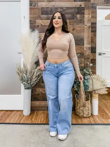 Maya Low Rise Wide Leg Stretch Jeans