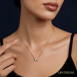 LG054 Lovely Butterfly Pendant Necklace