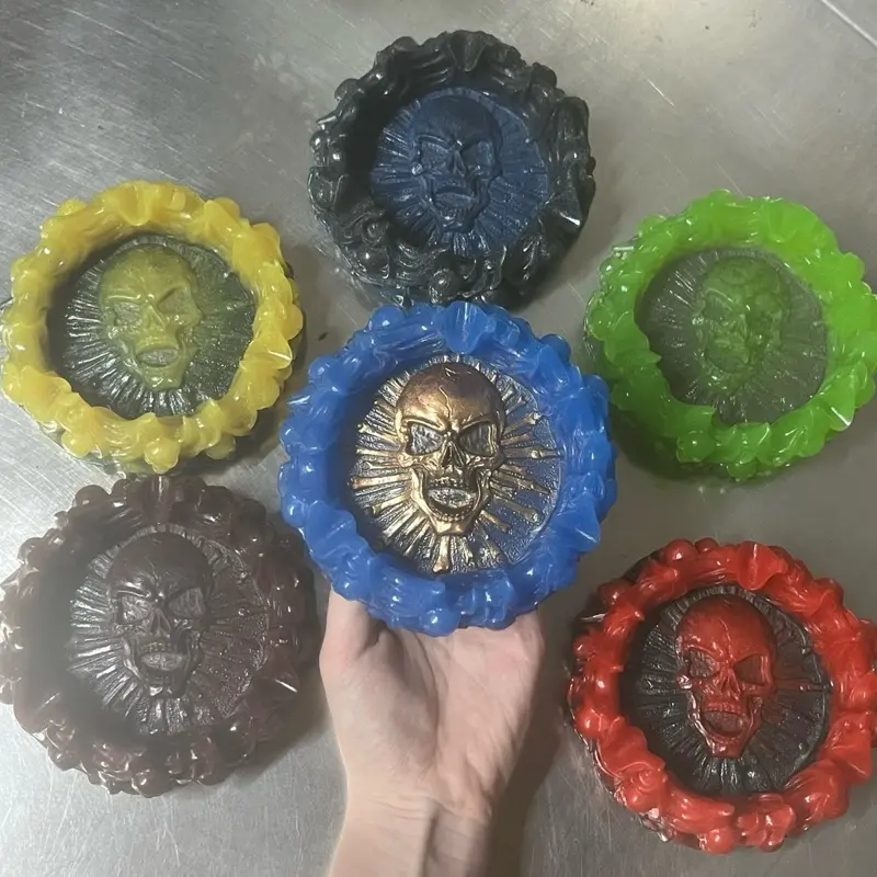 Handmade Resin Decorative Skeleton Tray - Unique Resin Plates for Home Decor