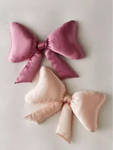 Big Bow Satin Throw Pillow – Elegant, Soft Decorative Cushion for Adding a Touch of Luxury to Any Room