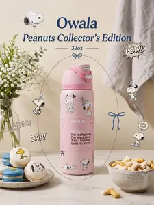 Owala FreeSip 32oz Blush Pink Collector Edition Bottle – Vacuum Insulated Stainless Steel Tumbler
