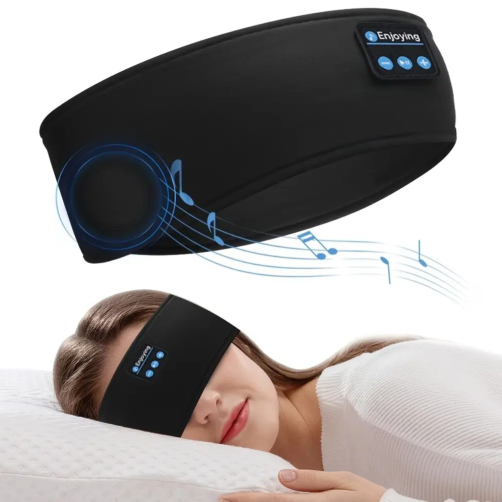 Bluetooth-compatible Music Sleep Eye Mask Headband, USB Charging, Wireless Earphones, Soft Lightweight, Suitable for Yoga, Travel, Exercise, Gift