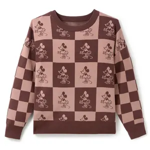 Disney Store Minnie Mouse Checkered Knit Sweater for Women – Exclusive