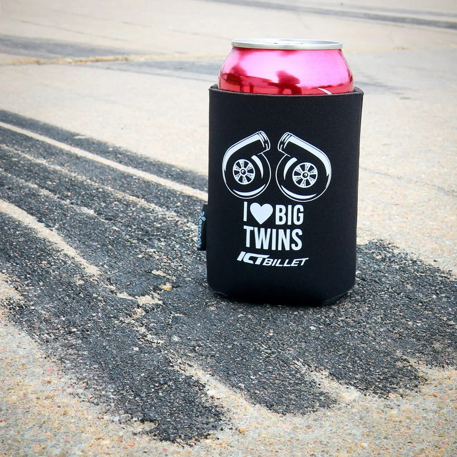 ICT Billet - Koozie Can Cooler - I Love Big Twins