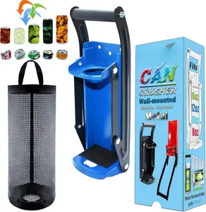 Can , Can Crushers Wall Mounted 16 oz 12 oz & Bottle Opener, Heavy - Duty  Smasher for Soda and  Cans, Ideal for Recycling(16oz, Blue)