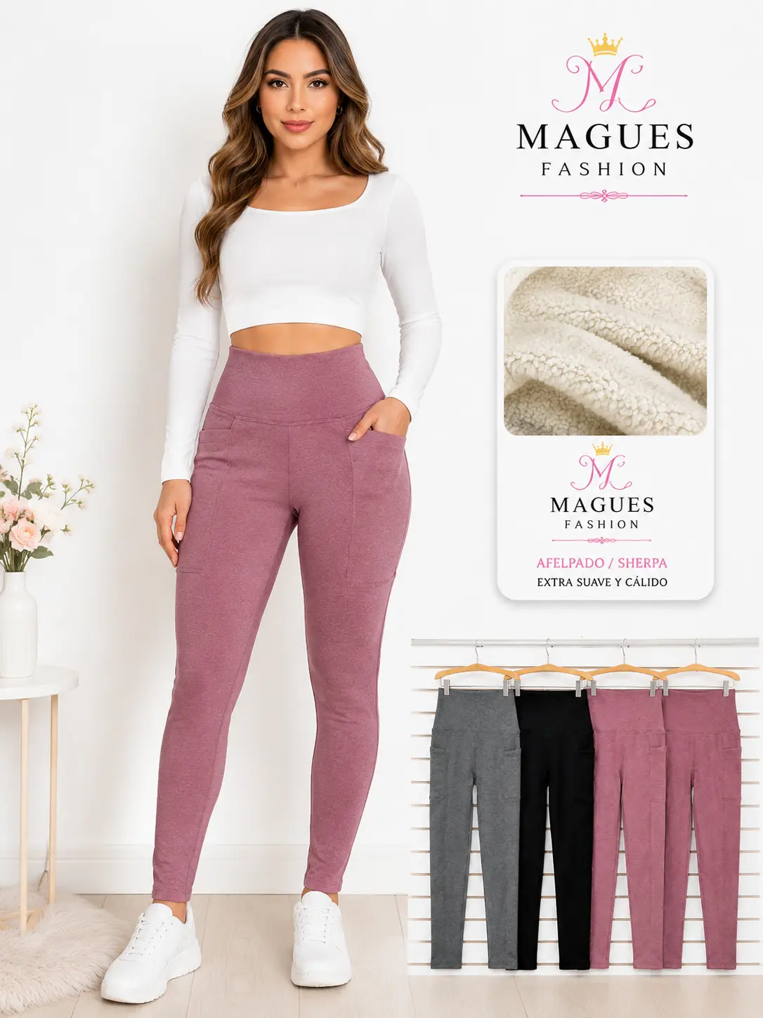 6189-Fleece Legging For Winter Time