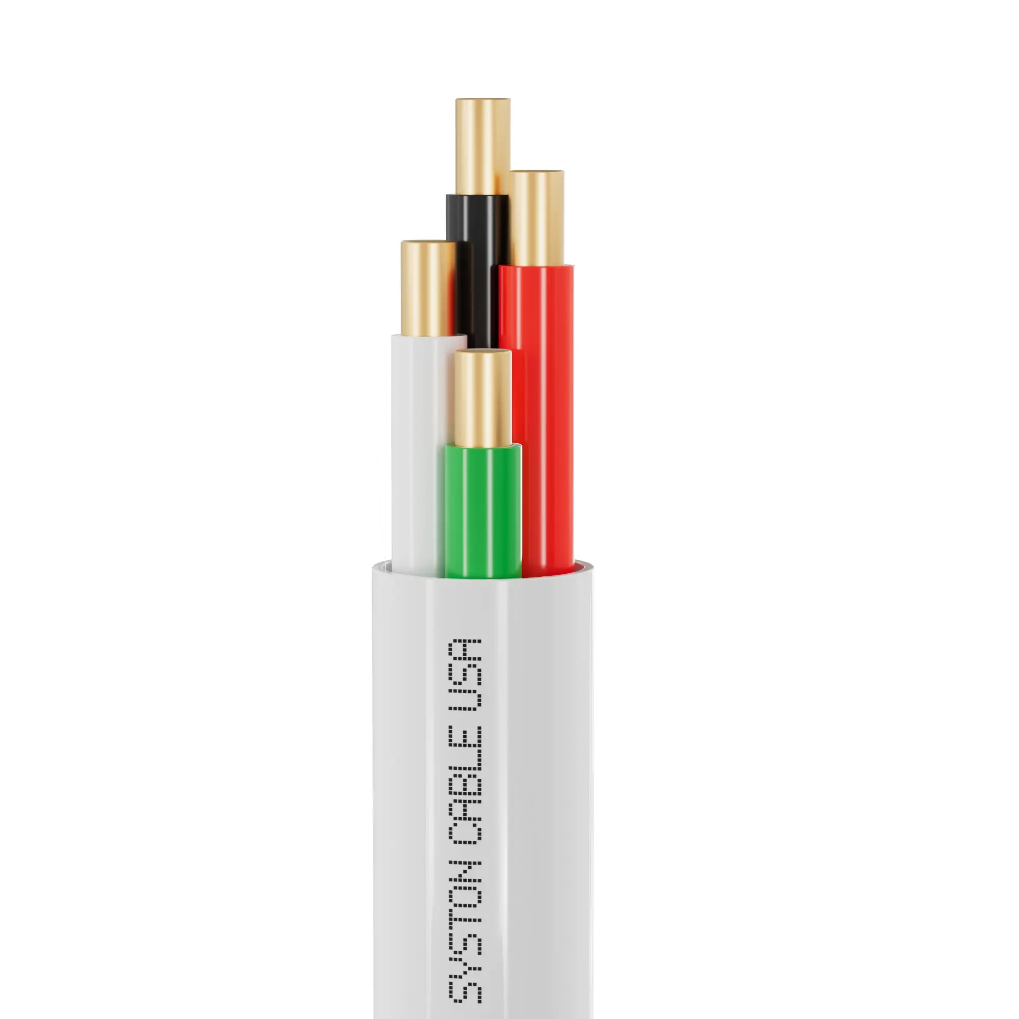 SYSTON 22/4 Security & Alarm Cable - 22AWG 4 Conductor Unshielded Solid Bare Copper, CMR/CL3R & CMP/CL3P UV Resistant - Fire Security & Low Voltage Wiring for Indoor/Outdoor Use (20-1000ft, White) - UL/ETL Certified Instrumentation Nurse Call