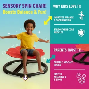 Sensory Swivel Chairs for Kids Spinning Chair for Autistic Kids Sit and Spin Training Body Coordination Autism ADHD Chairs Indoor Outdoor Use Ideal Gift