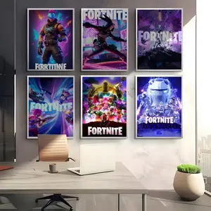 PIKPAKA F-Fortnites Poster HD Waterproof Art Poster for Home, Bar & Café Decor | Fade-Resistant, Non-Sticky, Vibrant Artistic DIY Wall Print Perfect Decorative Modern Home Decor Poster for Office & Living Room Modern Home Decoration