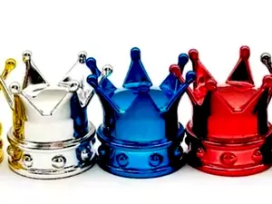 Crown Car Tire Valve Cap Tyre Valve Stem Cover Air Dust Wheel Rim Caps