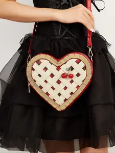 Cute Heart-Shaped Women's Shoulder Bag, Stylish Crossbody Bag for Teens, Girls Small Purse,Fashionable Handbag, Thanksgiving Birthday Gift, Party Clutch, Crossbody Purses