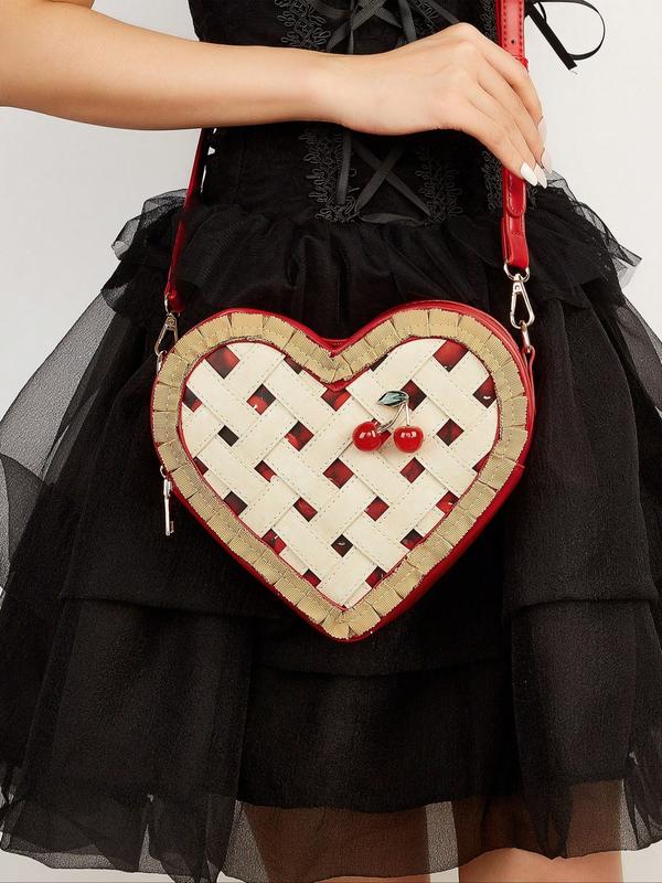 Cute Heart-Shaped Women's Shoulder Bag, Stylish Crossbody Bag for Teens, Girls Small Purse,Fashionable Handbag, Thanksgiving Birthday Gift, Party Clutch, Crossbody Purses