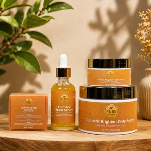 Turmeric Glow Skincare Bundle, Hydrating Cleanser Set for Adults, Smooth Skin Support Hydrate Moisturize