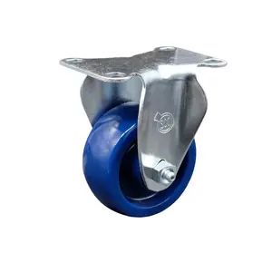 212 MAIN SCC-20R3514-SPUS-TP2 Rigid Caster, 3.5 in. Solid Polyurethane Wheel, 3.13 x 4.13 in. Overall Top Plate, Plate Mounted, Solid Wheel