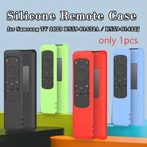 Durable Protective Silicone Material Remote Control Cover for Samsung TV, Non-Slip Handle, Raised Buttons Design, Protruding Buttons, Compatible with Bn59-01199f & More Models, Household Dust Cover
