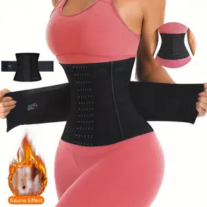 Adjustable Waist Trainer, 1 Count 7 Steel Bones Waist Trainer Belt Waist Trimmer Belt for Women, Professional Fitness Equipment for Home Gym