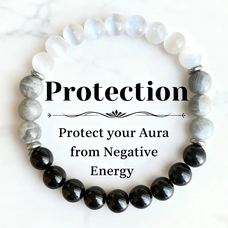 Unisex Handmade Natural Stone Bangle Bracelets - Obsidian Cat Eye & Mixed Beads Jewelry, Meaningful for Birthdays, Aids Grounding, Focus, Resilience, Optimism, Emotional Release, Enhanced Intuition, Daily Fashion Accessory