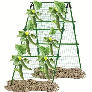 Durable Plastic Frame 47.24x15.75, Cucumber Trellis Garden Arch, High Support for Climbing Plants, Outdoor A-Frame, Rust-Resistant