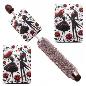 10pcs Halloween New Silicone Beads Focus Decorative Beads DIY Keychain, Bracelet, Necklace Ornament, Pen Accessories, Silicone Bead Bracelet, Ballpoint Pen Making Silicone, Bead Keychain, Rustic Bead Design, Durable Silicone Bead Material