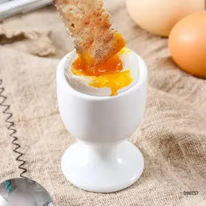 Ceramic Egg Cup Holder – Porcelain Stand for Boiled Eggs, Perfect for Easter Brunch, Christmas Breakfast, Holiday Parties or Kitchen Gift Tableware