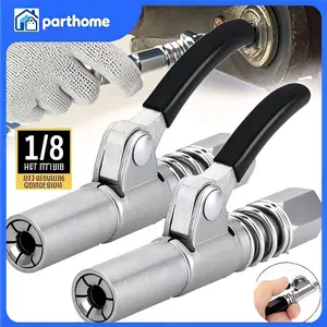 2Packs Grease Gun Coupler High-Pressure Quick Release Lock Oil Injection Nozzles