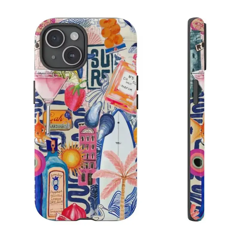 Coquette Coconut Girl iPhone Case, Beachy Tropical Phone Cases, Cute and Trendy Aesthetic Case For iPhone 11 12 13 14 15 Pro Max