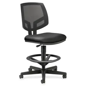 212 MAIN HON5715SB11T Ergonomic Height Adjustable Leather Task Office Chair - Black Mesh Back, Swivel, Commercial Office Furniture, 26.13 in. x 25 in. x 50.13 in., Height Adjustable Chair, Ergonomic Office Chair
