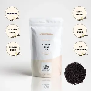 Vanilla Chai Tea by Ultraviolet - Warm Spices and Smooth Vanilla Harmony, Perfect for a Caffeine-Free Pick-Me-Up - Tea Bags