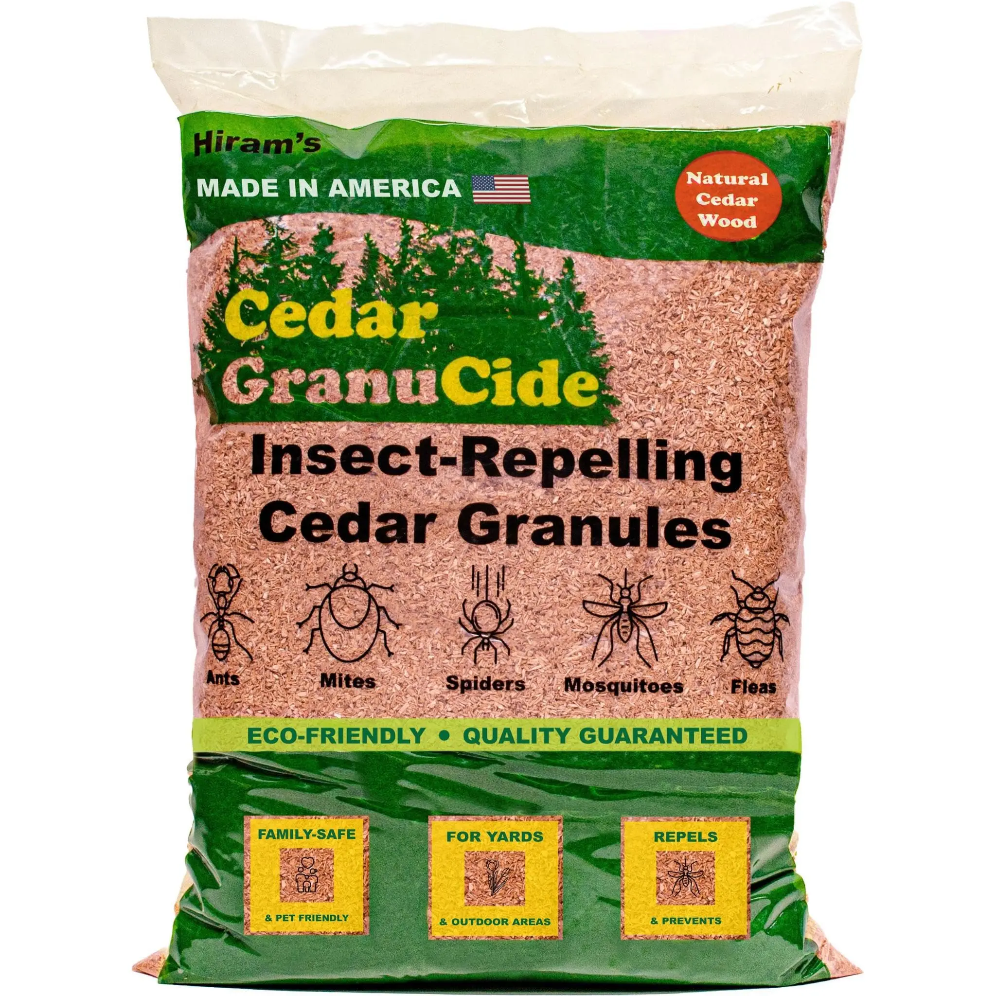 8 lb Natural Cedar Granules for Home & Garden, Long-Lasting Insect Deterrent for Ants, Aphids, Spiders & Mosquitoes, Outdoor Cedar Mulch & Ground Cover
