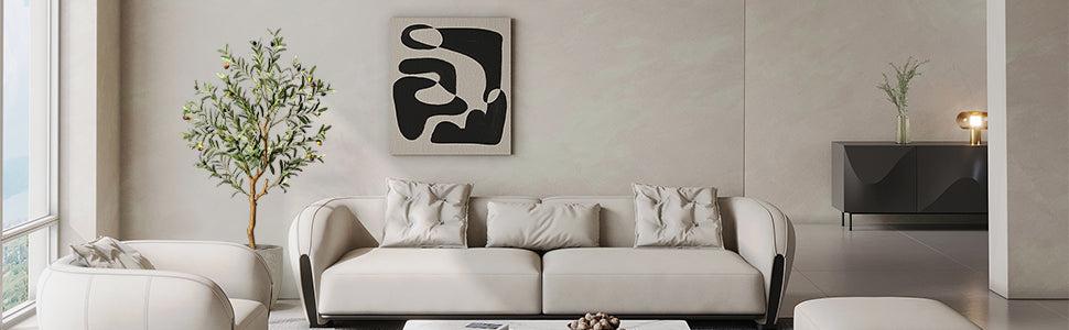 【GARVEE】Artificial Olive Trees in 4.25FT, 5FT, and 6FT Heights with Realistic Fruits, Natural Wood and PE Trunks, Adjustable Branches, Easy Assembly, and Safe Materials for Home and Office Decor