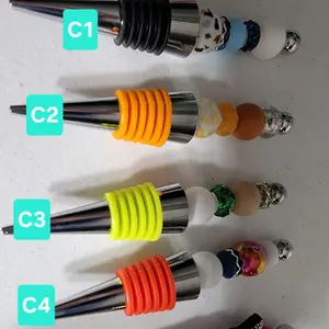 Wine Stoppers with Beads for Home Bar and Parties