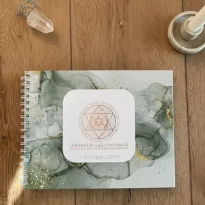 Liberated Lightworker Chartbook Hardcover Guided Journal for Self Improvement Durable Drawing Notebook with 140 Charts for Daily Reflection and Personal Growth