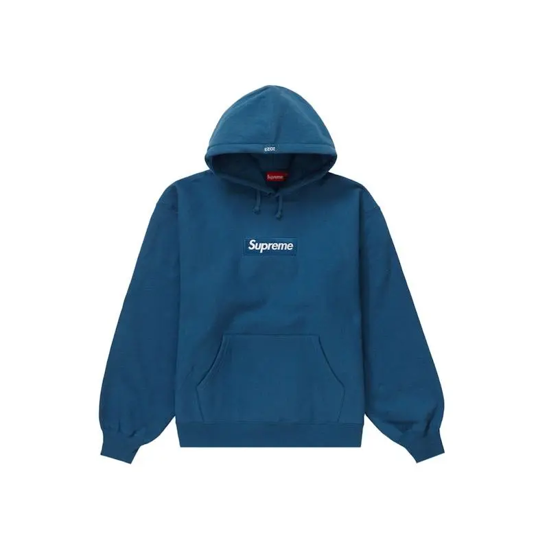 Supreme Men's Box Logo Hooded Sweatshirt (FW23) Blue, from StockX