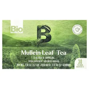 Bio Nutrition Mullein Leaf Tea, Caffeine Free, 30 Tea Bags, 2.01 oz (57 g)