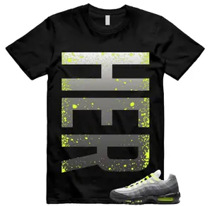 AM 95 Big Bubble Neon Yellow Black Cool Grey 2026 OG T Shirt Match HER VERT Unisex Streetwear